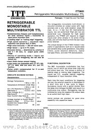 ITT9601 datasheet pdf ITT Semiconductors