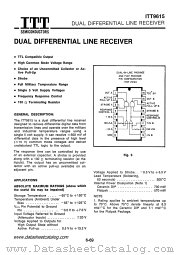 ITT9615 datasheet pdf ITT Semiconductors