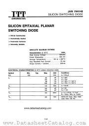 JAN1N4148 datasheet pdf ITT Semiconductors