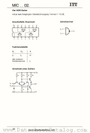 MIC5402N datasheet pdf ITT Semiconductors