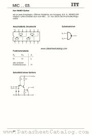 MIC5403 datasheet pdf ITT Semiconductors