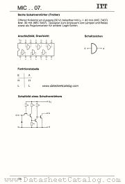 MIC7407N datasheet pdf ITT Semiconductors