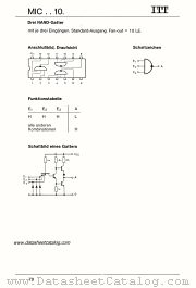 MIC5410N datasheet pdf ITT Semiconductors