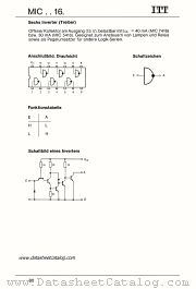 MIC5416 datasheet pdf ITT Semiconductors