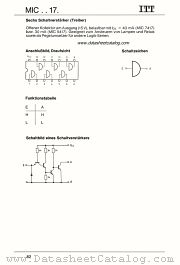 MIC5417J datasheet pdf ITT Semiconductors