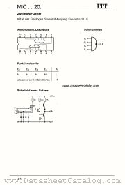 MIC5420N datasheet pdf ITT Semiconductors