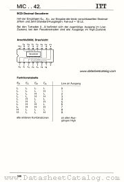 MIC5442N datasheet pdf ITT Semiconductors