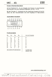 MIC5443N datasheet pdf ITT Semiconductors