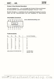 MIC7444J datasheet pdf ITT Semiconductors
