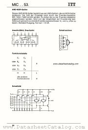 MIC5453N datasheet pdf ITT Semiconductors