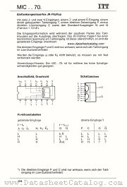 MIC7470 datasheet pdf ITT Semiconductors