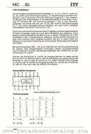 MIC5480N datasheet pdf ITT Semiconductors