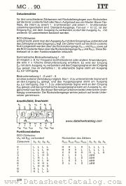 MIC5490J datasheet pdf ITT Semiconductors