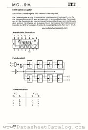 MIC5491A datasheet pdf ITT Semiconductors