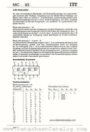 MIC7493J datasheet pdf ITT Semiconductors