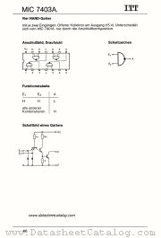 MIC7403A datasheet pdf ITT Semiconductors
