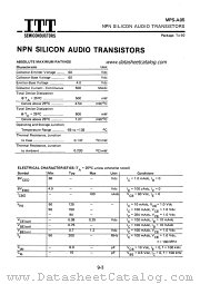 MPS-A05 datasheet pdf ITT Semiconductors