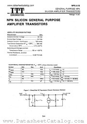 MPS-A10 datasheet pdf ITT Semiconductors