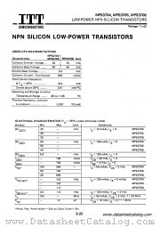 MPS3706 datasheet pdf ITT Semiconductors