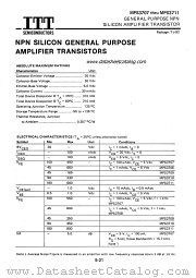 MPS3711 datasheet pdf ITT Semiconductors