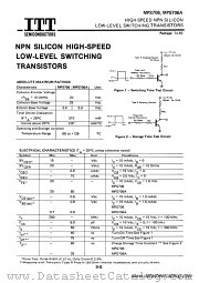 MPS706A datasheet pdf ITT Semiconductors