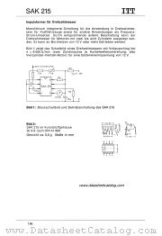 SAK215 datasheet pdf ITT Semiconductors