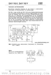 SAY115X datasheet pdf ITT Semiconductors