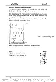 TCA860 datasheet pdf ITT Semiconductors