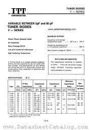V180 datasheet pdf ITT Semiconductors