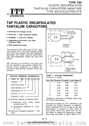 TAP-Tantalum-Capacitors datasheet pdf ITT Semiconductors