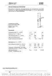 ZSY0,7 datasheet pdf ITT Semiconductors