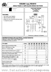 KBU806 datasheet pdf Jinan Gude Electronic Device