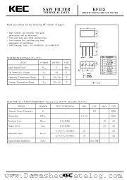 KF415 datasheet pdf Korea Electronics (KEC)