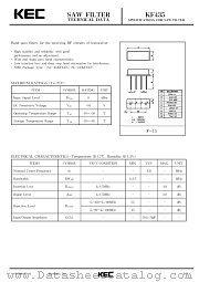 KF435 datasheet pdf Korea Electronics (KEC)