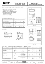 KF927A datasheet pdf Korea Electronics (KEC)