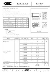 KFM85M datasheet pdf Korea Electronics (KEC)