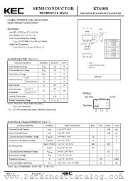 KTA1001 datasheet pdf Korea Electronics (KEC)