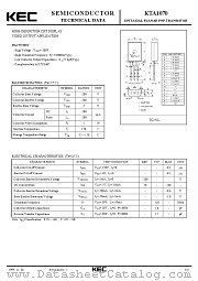 KTA1070 datasheet pdf Korea Electronics (KEC)