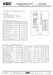 KTA1360 datasheet pdf Korea Electronics (KEC)