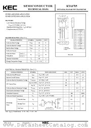 KTA1715 datasheet pdf Korea Electronics (KEC)