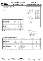 KTA2014 datasheet pdf Korea Electronics (KEC)