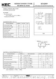 KTA2015 datasheet pdf Korea Electronics (KEC)