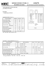 KTB1772 datasheet pdf Korea Electronics (KEC)