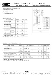 KTB772 datasheet pdf Korea Electronics (KEC)