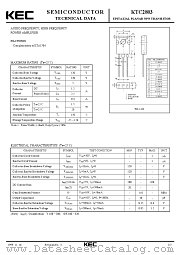 KTC2803 datasheet pdf Korea Electronics (KEC)