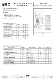 KTC3467 datasheet pdf Korea Electronics (KEC)