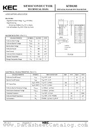 KTD1303 datasheet pdf Korea Electronics (KEC)