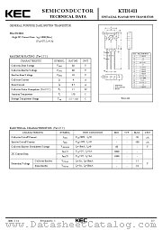 KTD1411 datasheet pdf Korea Electronics (KEC)