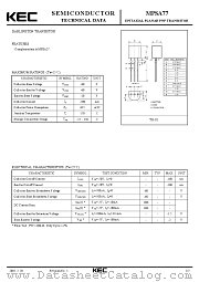 MPSA77 datasheet pdf Korea Electronics (KEC)