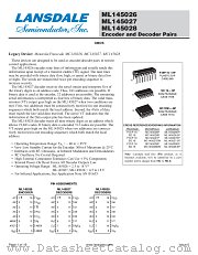MC145028 datasheet pdf Lansdale Semiconductor